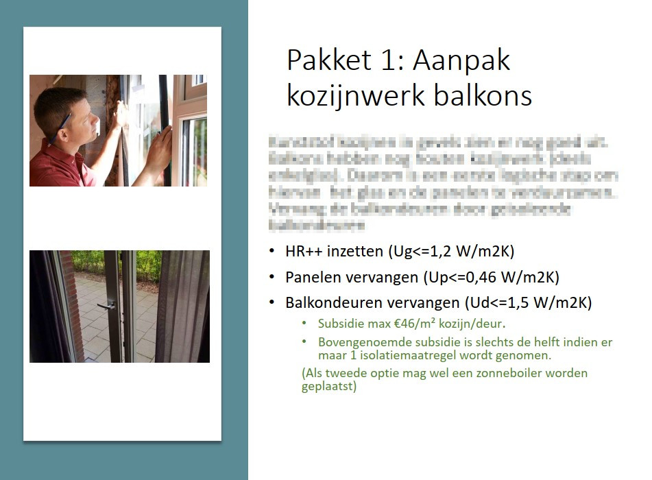 Logische verduurzamingspakketten